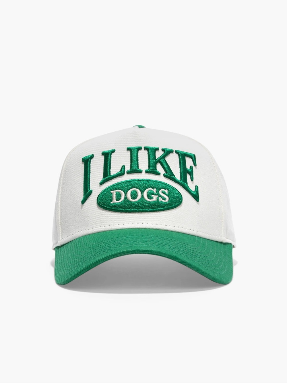 I Like Dogs Green & Cream Trucker Hat